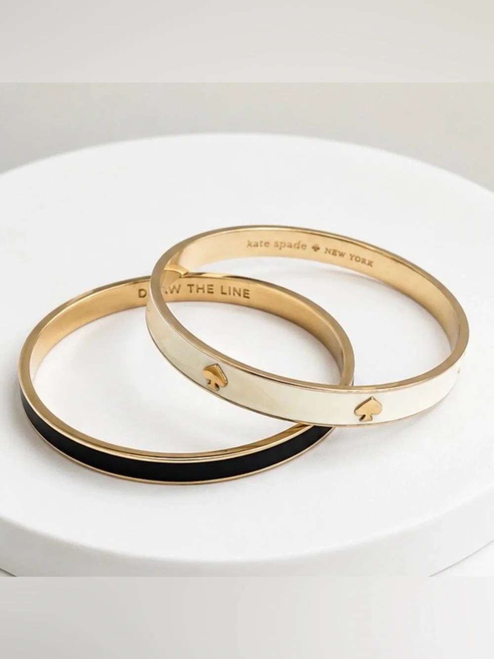 Kate Spade New York Enamel Bangle Bracelet Set EUC - Picture 2 of 7